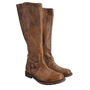 Bed Stu Glaye Brown Leather Knee High Riding Boots Size 9.5 Cobbler Harness